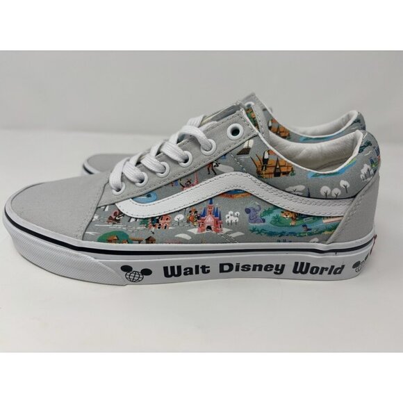 VANS Old Skool Disney 50th Walt Disney World Map Womens 7.5 Men's 6 Shoes New - Picture 1 of 12